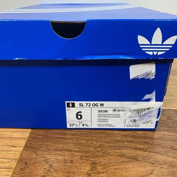 NIB Sz 6 Adidas originals SL 72 OG Animal Print Sneakers brown black Orange - Picture 9 of 10